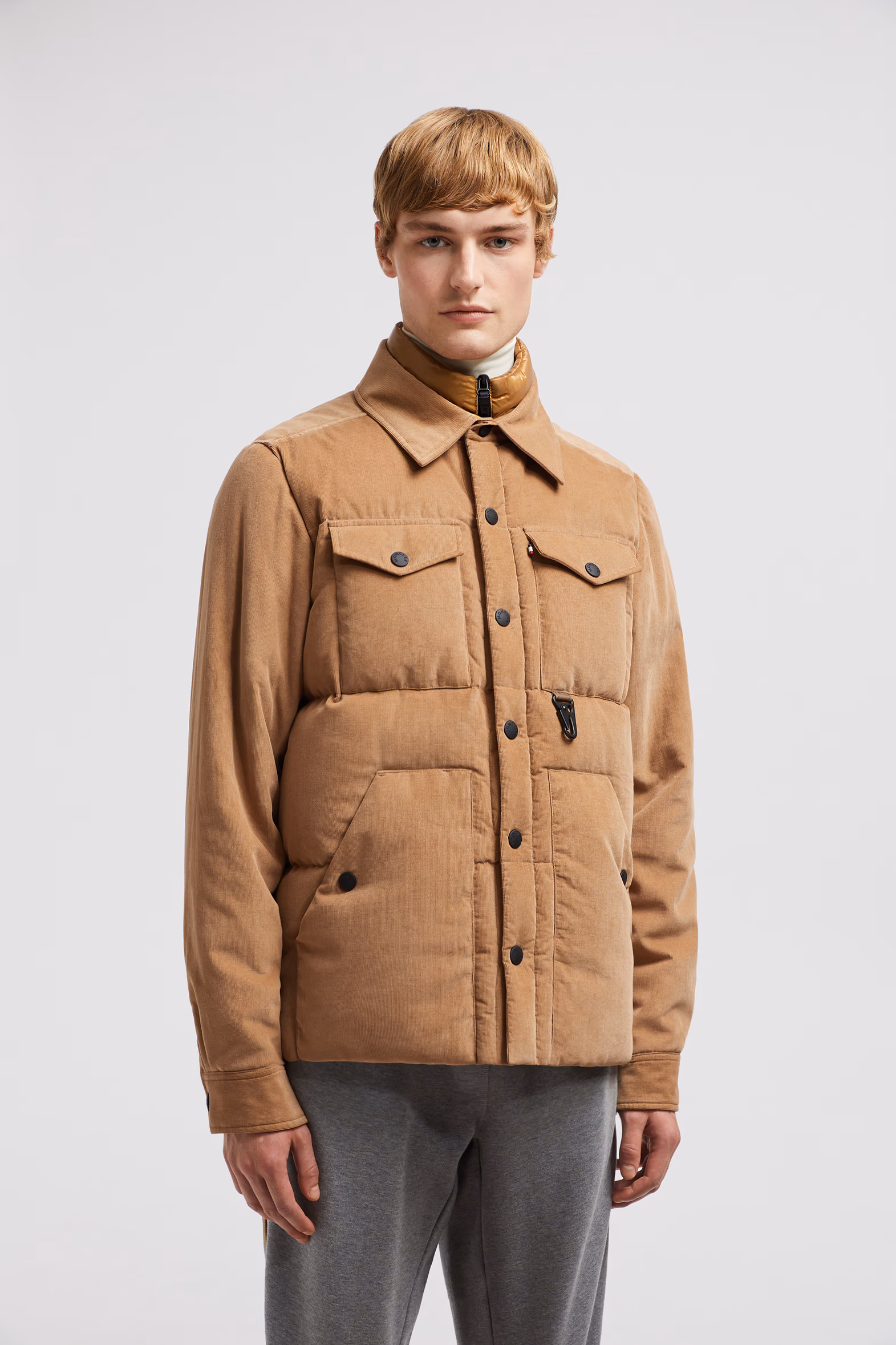 Doudoune-chemise Lech côtelée Hommes Beige Chameau Moncler 3